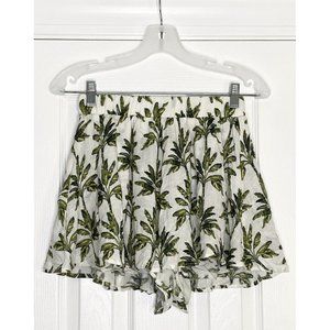 Show Me Your MuMu Women’s High Rise Carlos Swing Shorts‎ Leaf Print Small